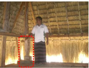 Gambar 15. Struktur Konstruksi Atas Lantai Bangunan  Sao Keda Di Desa Wolotolo Sumber : Sketsa Analisa, 2012 