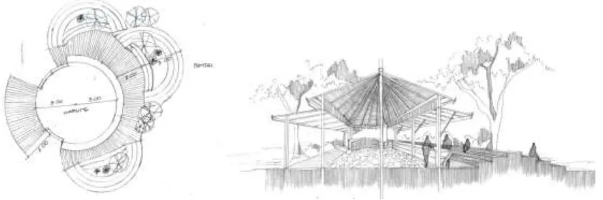 Gambar 10. Desain Ruang Bersama di Dusun Sine 