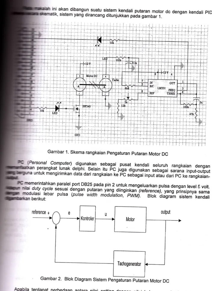 Gambar  1.  skema  rangkaian  pengaturan  putaran  Motor  DC