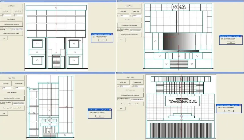 Tabel 2. Hasil Tabulasi Nilai Kompleksitas Fasade Bangunan Modern Berdasarkan Penilaian Software IAM  