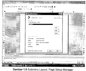 Gambar 1.8 Submenu Layout, Page Setup Manager
