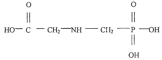 Gambar 1. Rurnus Bangun Kimia Glifosat (Klin-man eta/., 1982) 