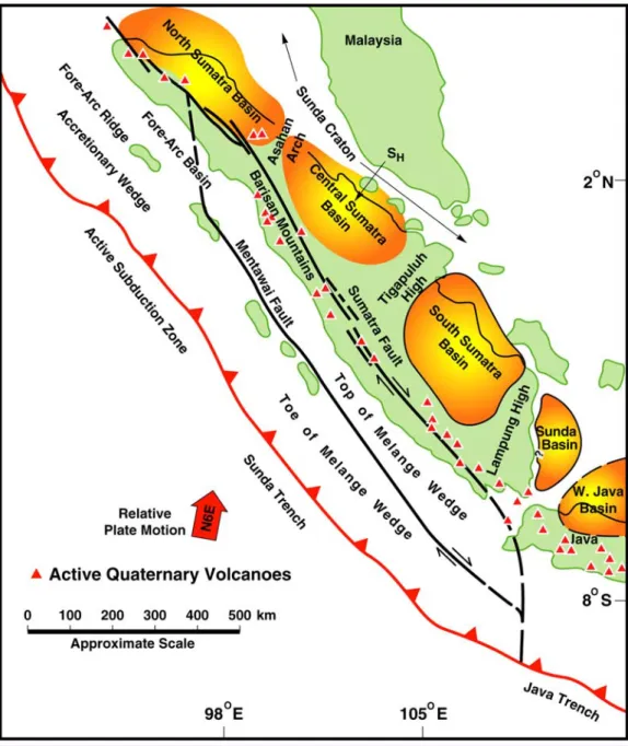 Gambar IV.1:  Tatanan tektonik regional Asia Tenggara pada saat sekarang  (Heidrick, et.al., 1996) 