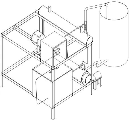 Gambar 4.1 Desain Instalasi Pendingin Siklus Absorpsi 