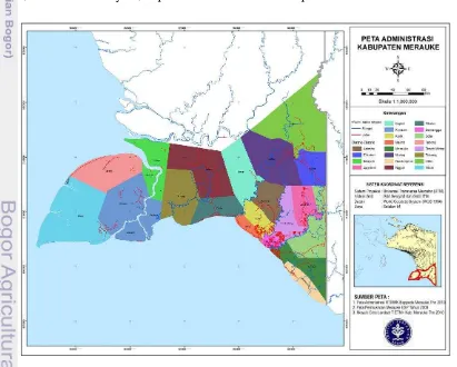 Gambar 5. Peta Administrasi Kabupaten Merauke 