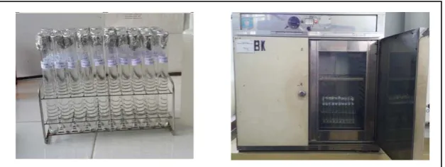 Gambar 3.3  Sampel dalam tabung reaksi dimasukkan ke inkubator 