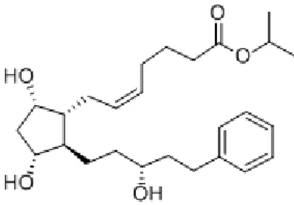 Gambar 2.1. Struktur kimia latanoprost (ChemicalBook, 2010). 