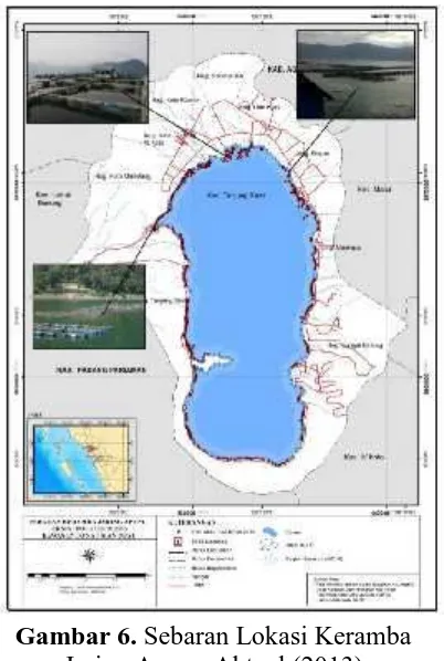 Gambar 6. Sebaran Lokasi KerambaJaring Apung Aktual (2013)