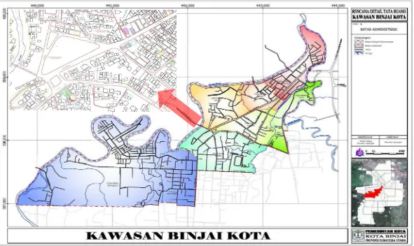 Gambar 3.1  Peta Lokasi Penelitian Sumber : RDTR Kota Binjai 2009-2029 