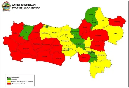 Gambar 3. Grafik Angka Kemiskinan per Kabupaten Kota di Jawa Tengah 2014 