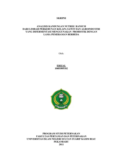 Saran Kesimpulan Dan Saran Skripsi Oleh Erizal 8294