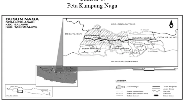 Gambar 1.  Peta Kampung Naga 