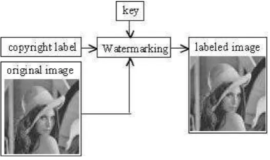 Gambar 2.6 Proses Watermarking (Sumber: 