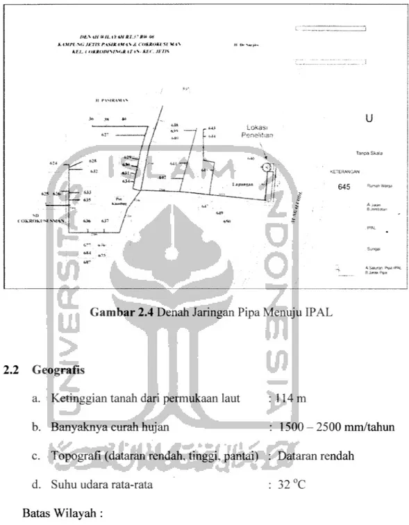 Gambar 2.4 Denah Jaringan Pipa Menuju IPAL