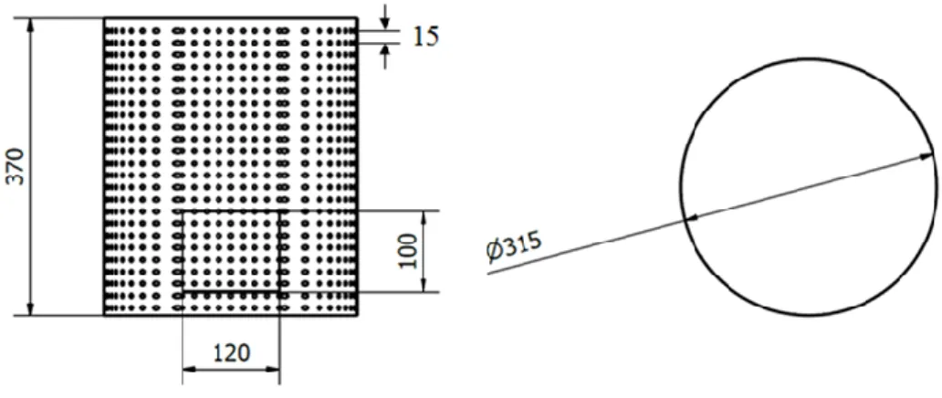 Gambar 4.1 (a) Tabung Pengupas, (b) Diameter Tabung 