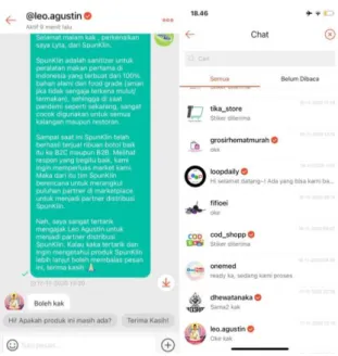 Gambar 3.2 Personal Selling di Shopee 