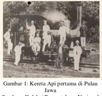Gambar 1: Kereta Api pertama di Pulau 