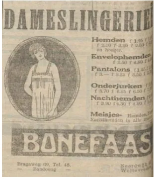 Gambar 3. Iklan Lingerie Bonefaas  Nederlandsch-IndieSumber:  Het nieuws van den dag voor , 3 November 1926 