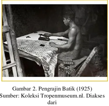 Gambar 2. Pengrajin Batik (1925) 