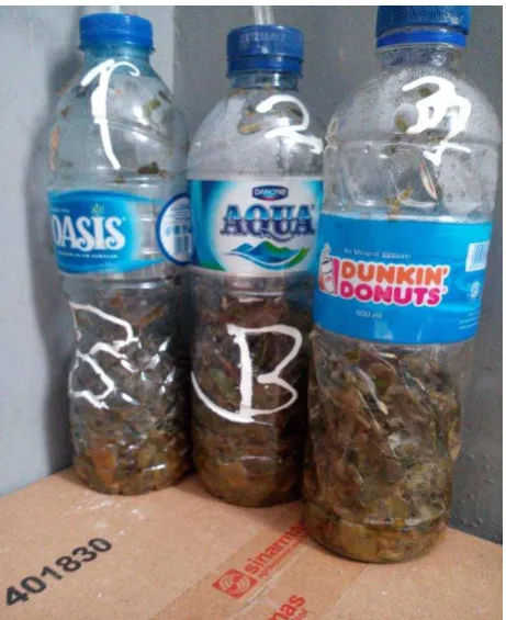 Gambar 4.2.1 Adanya embun gas pada botol digester 