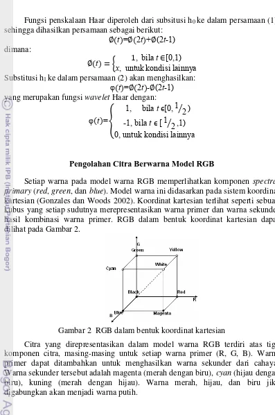 Gambar 2  RGB dalam bentuk koordinat kartesian 