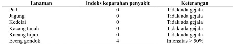 Tabel 2. Jumlah anakan eceng gondok yang diinokulasi jamur Fusarium sp. pada suhu dan lama kebasahan yang berbeda 