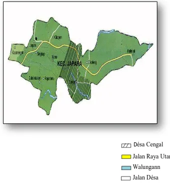 Gambar 3.1 Peta Kacamatan Japara 