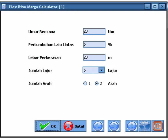 Gambar 5 Tampilan Form Flex Bina Marga Calculator [1] 