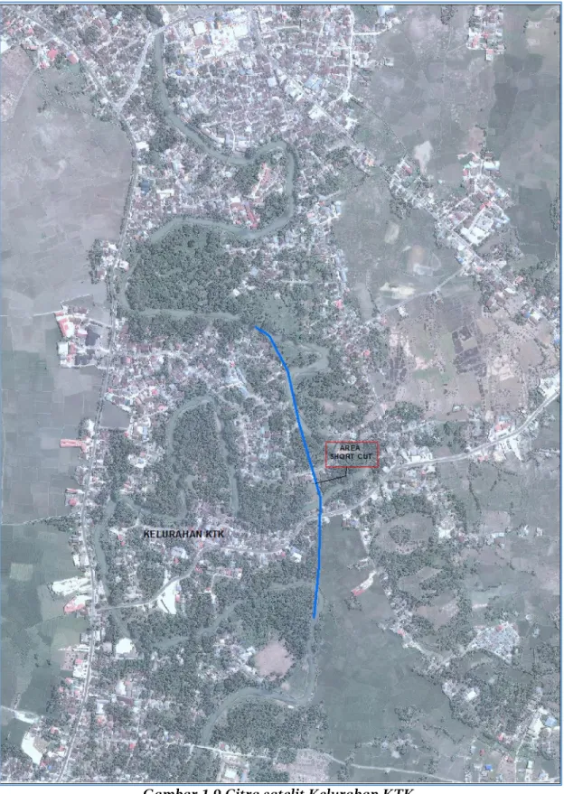 Gambar 1.9 Citra satelit Kelurahan KTK  Sumber : PSDA (2004) 