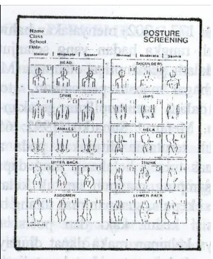 Gambar 1. Intrumen pengamatan bentuk dan sikap tubuh (Gabbard. C. dkk 1987) 