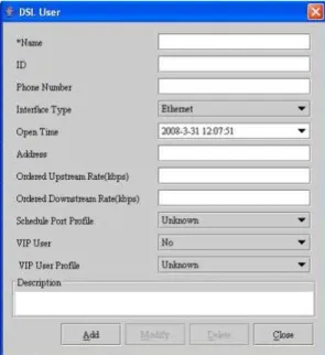 Gambar 4.21  Jendela DSL User 