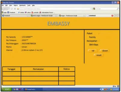 Gambar 3.7 Tampilan program EMBASSY 