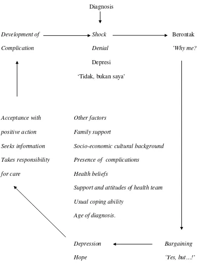 Gambar 2.2 Model dari "siklus stres dan kecemasan pada pasien Diabetes 