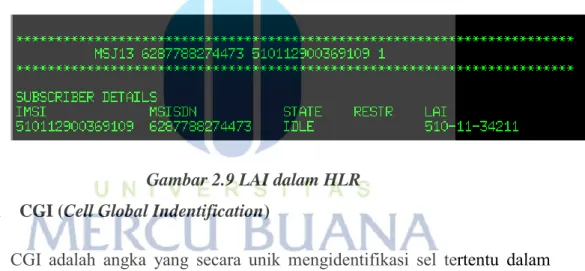 Gambar 2.9 LAI dalam HLR   2.1.11    CGI (Cell Global Indentification) 