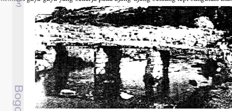 Gambar 2. Slab batu alam sebagai jembatan 