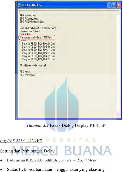 Gambar 3.2  Kotak Dialog Display RBS Info 