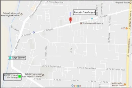 Gambar 3.2 Lokasi Kompleks Graha Sunggal  Sumber : Google Map, 2017 