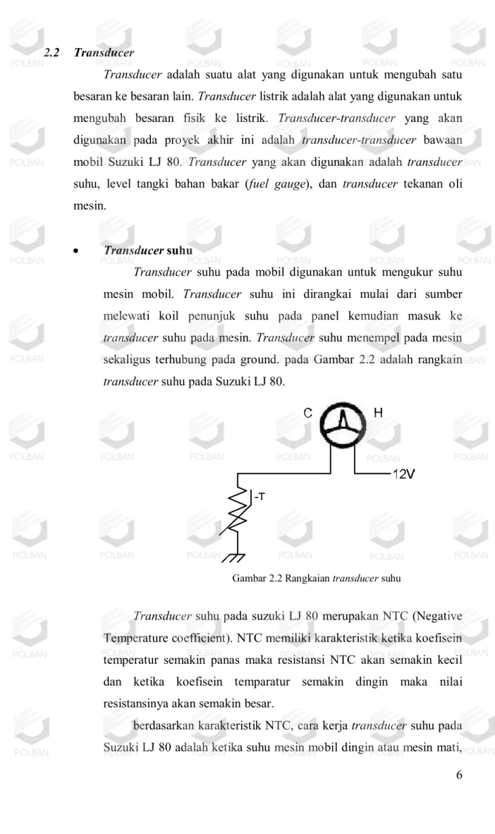 Gambar 2.2 Rangkaian transducer suhu 