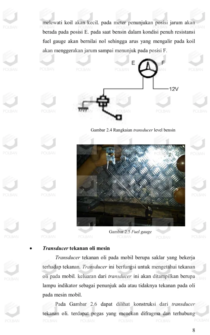 Gambar 2.4 Rangkaian transducer level bensin 