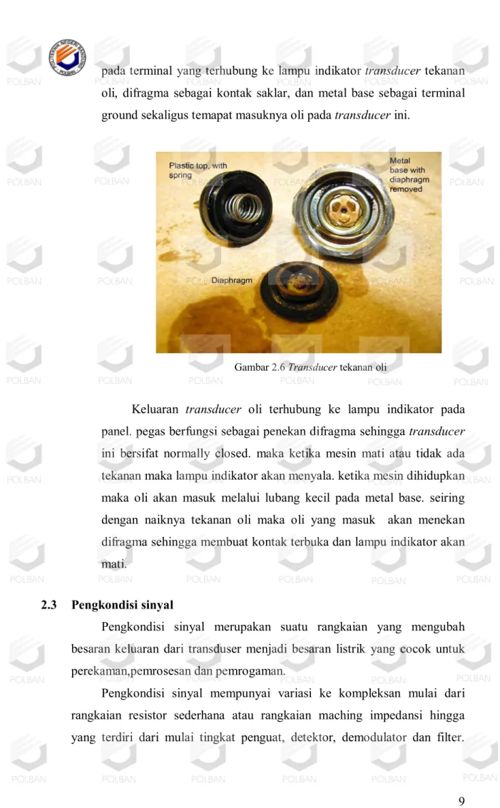 Gambar 2.6 Transducer tekanan oli 