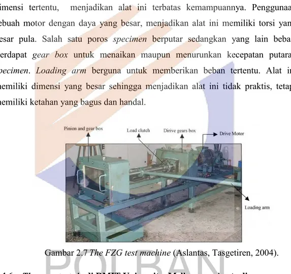 Gambar 2.7 The FZG test machine (Aslantas, Tasgetiren, 2004).