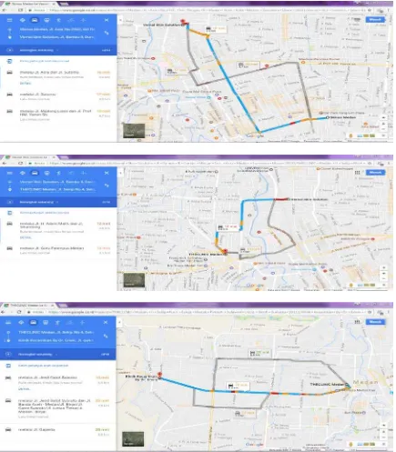 Gambar 3.1 Peta atau Rute Klinik Kecantikan di Kota Medan 