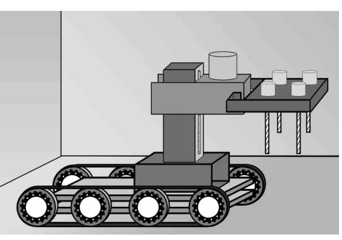 Gambar 3.5 Desain Kerangka Robot Pembuat LRB. 