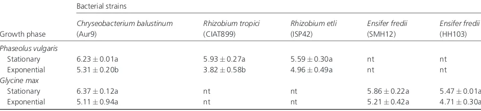 Table 3. Effect of bacterial growth phase on the attachment of rhizobacterial strains