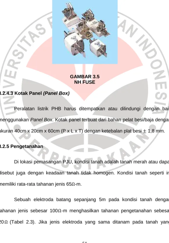 GAMBAR 3.5  NH FUSE  3.2.4.3 Kotak Panel (Panel Box) 