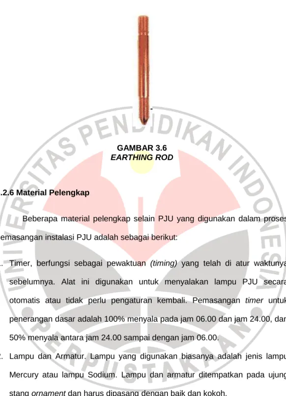 GAMBAR 3.6  EARTHING ROD 