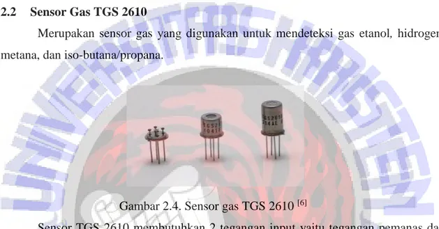 Gambar 2.4. Sensor gas TGS 2610  [6] 