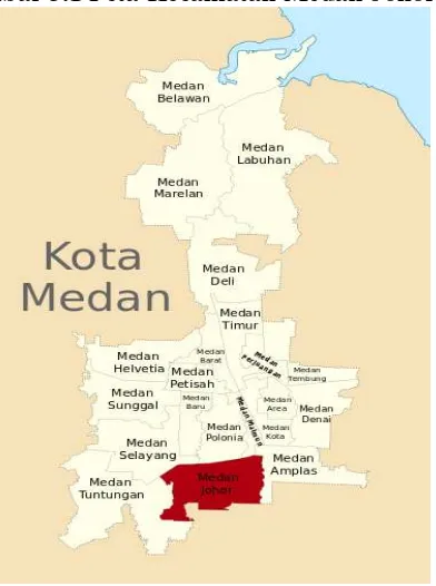 Gambar 3.1 Peta Kecamatan Medan Johor 