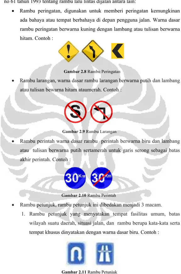 Gambar 2.8 Rambu Peringatan