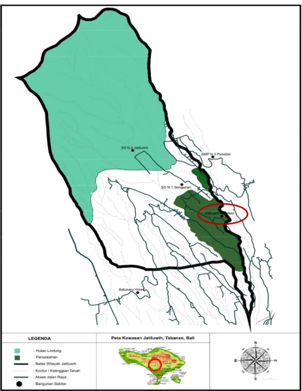 Gambar 1.1: Peta Lokasi Desa Jatiluwih 
